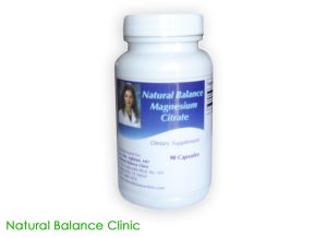 A bottle of natural balance magnesium citrate