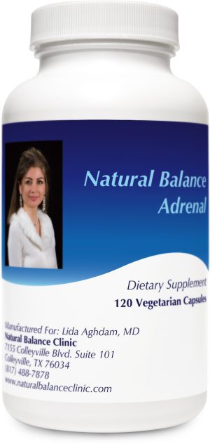 A bottle of natural balance adrenal